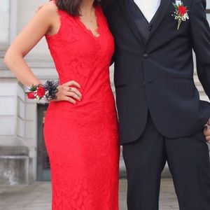 Red formal homecoming dress